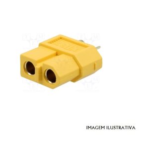XT60-F Ficha de alimentação DC XT60 femea 2 Pinos p/ soldar cabo