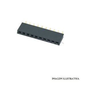 ZL262-10SG Ficha 10 pinos fêmea simples 2,54mm p/ ARDUINO