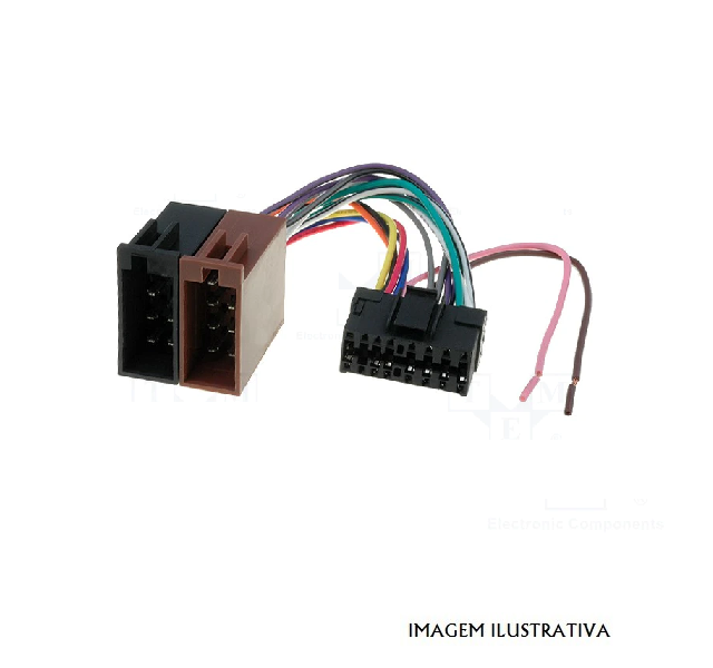 ZRS-58 Ficha iso Para auto rádio Sony 16 pinos