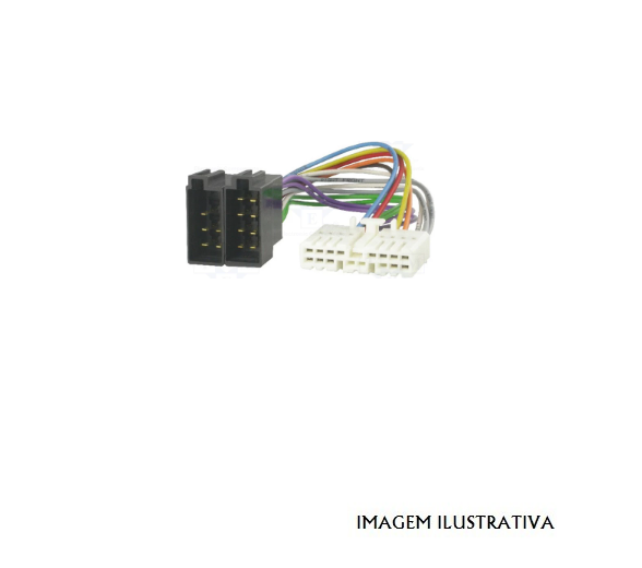 ZRS-98 Ficha iso Para auto rádio - Iso - Honda 16 pinos
