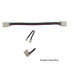 ACESS-355 União com Fio p/ Fitas de LED RGB do tipo SMD5050 de 10mm
