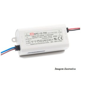 APC-12-700 Fonte de alimentação LED 12.6W 9-18V 700mA