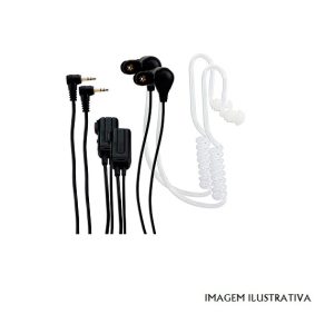 AUR827 Conjunto 2x Auricular c/ ptt + vox , p/ walkie-talkies ( ficha 2,5mm)