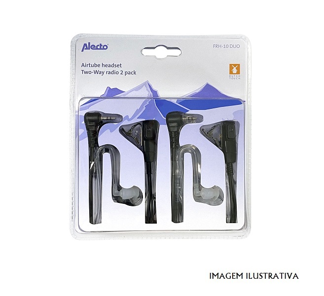 AUR827 Conjunto 2x Auricular c/ ptt + vox , p/ walkie-talkies ( ficha 2,5mm) - Image 3