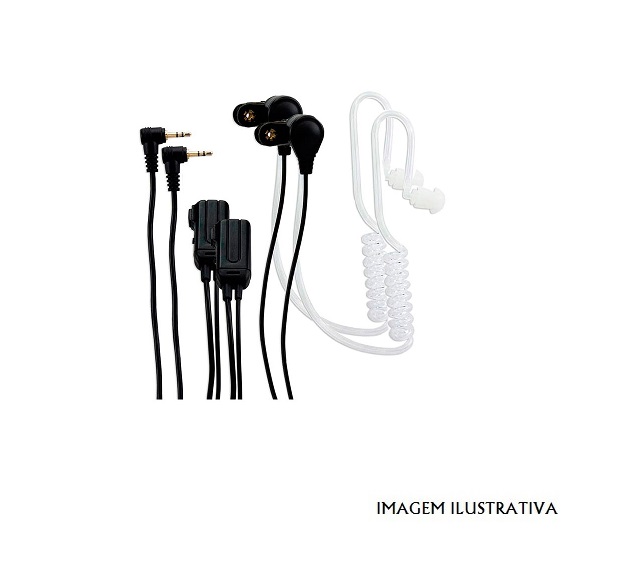 AUR827 Conjunto 2x Auricular c/ ptt + vox , p/ walkie-talkies ( ficha 2,5mm)