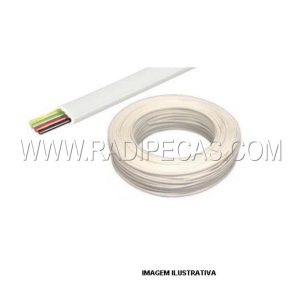 AWG2808C CABO 8 CONDUT., branco, espalmado (metro)