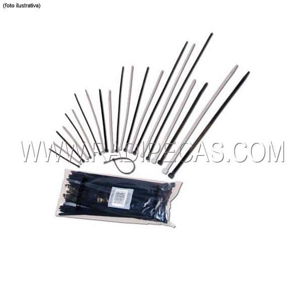 17251002 BRACADEIRA APERTO PRETA 2,5x10Cm ( SACO 100pcs )