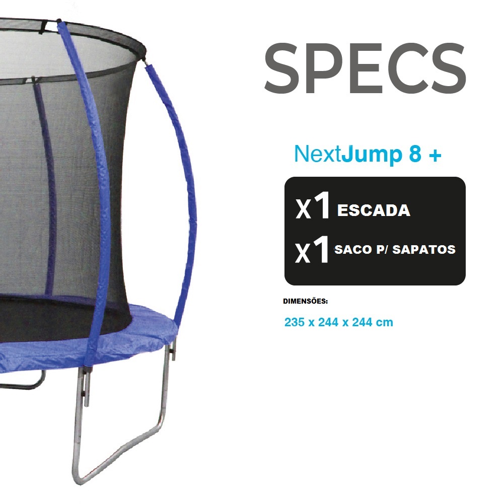 BW0052 Trampolim Nextjump 8 com 2.44m - Azul - Biwond - Image 7