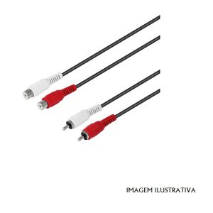 C10F CABOS 2 RCA MACHO / 2 RCA FEMEA 1,5m
