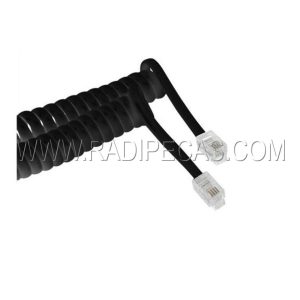 C1734P Cabo Telefone 4V/4C RJ10 Macho/Macho 2mt Espiral - Preto