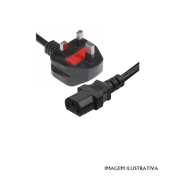 C29UK Cabo alimentaçao Ficha Inglesa / IEC Femea 1,4 Mt.