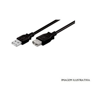 CABLE143/5 Cabo extensão USB-A 2.0 macho / femea 5mts