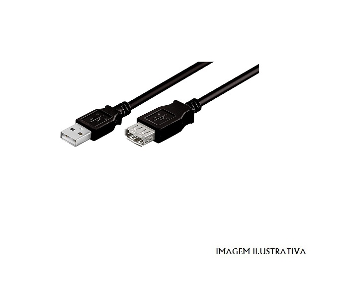 CABLE143/5 Cabo extensão USB-A 2.0 macho / femea 5mts