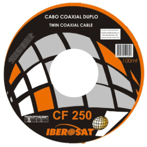 CF250D Cabo coaxial fino duplo