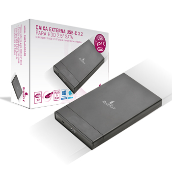 CH25U40S5AB CAIXA EXTERNA HDD 2.5 SATA - USB-C 3.2