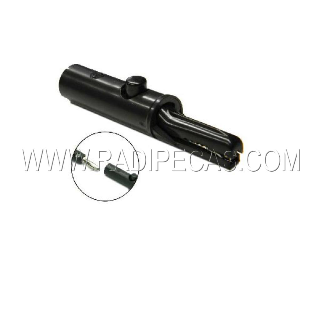 CM18B Pinça crocodilo com entrada ficha banana 4mm PRETA