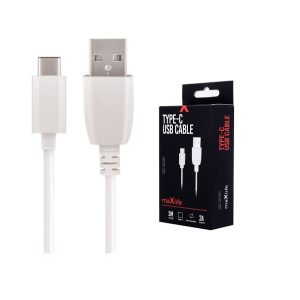 CUSBC-03WH Cabo USB-A 2.0 2A Macho / USB-C Branco 3m