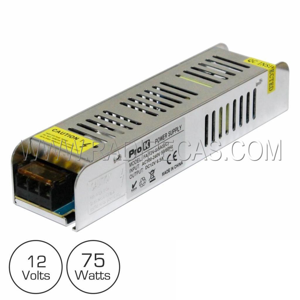FAI12V6.5AS Fonte de alimentação indust. slim 12v 6.5A 75w