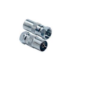 FC-026 Ficha adaptador F macho / RF femea