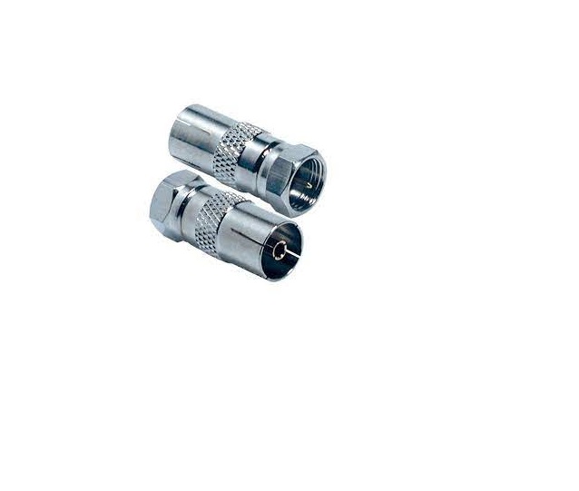 FC-026 Ficha adaptador F macho / RF femea