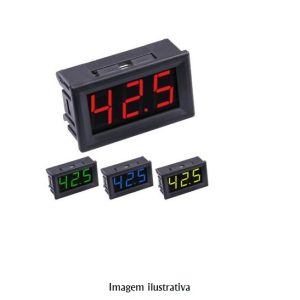 FUN.MD9108 Voltímetro Digital 3 Digítos 0,56″ 0-100VDC – Vermelho