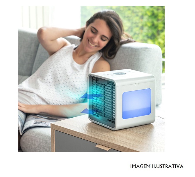 INVG131 Mini Climatizador A Vapor C/ Luz LED E Depósito 500ml