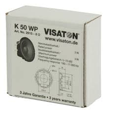 VS-K50WP-50 Altifalante miniatura VISATON de mylar universal resistente à água Ø50x18mm