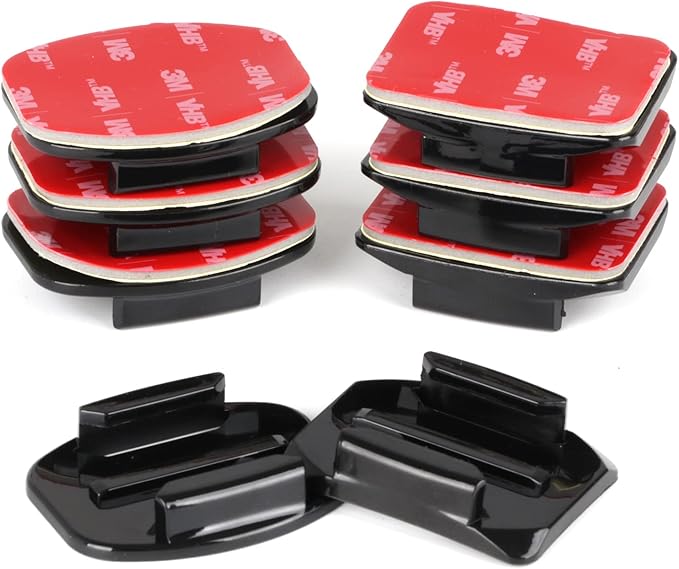 KITSUPGP Acessório de suporte 3M curvo+plano p/ camaras desportivas gopro hero