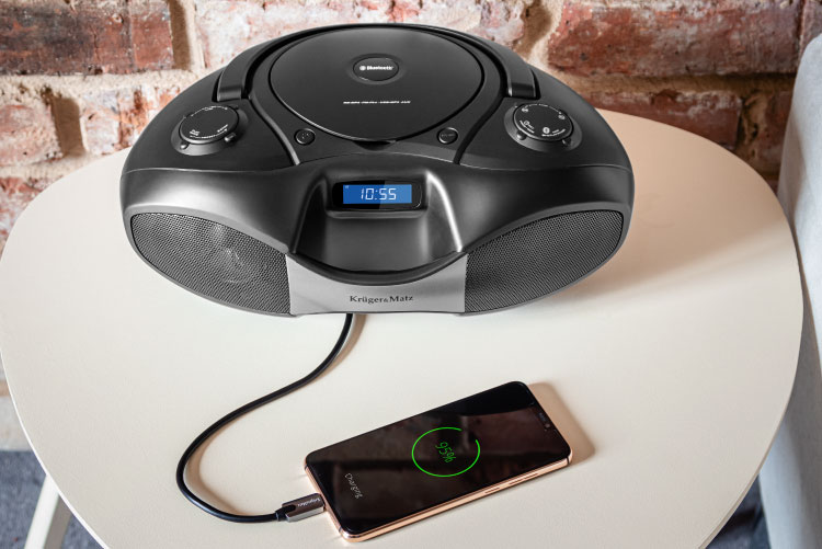 KM3903 Rádio Portátil FM C/ Leitor CD e Bluetooth KRUGER MATZ - Image 7