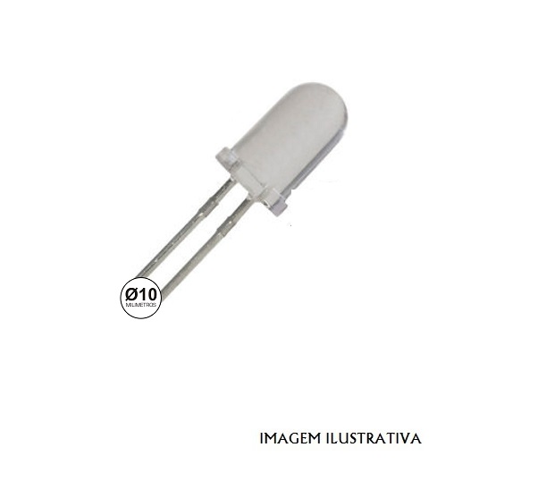 L10W LED 10mm Branco 18000mcd 25º 3,2 - 4,0 VDC