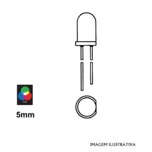 LED5RGB LEDS 5MM PISCA RGB 2 pinos c/ prog.interno