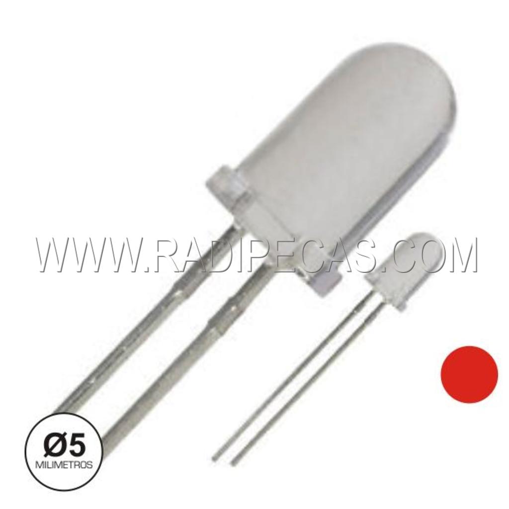 LL0510R Led 5mm alto brilho vermelho