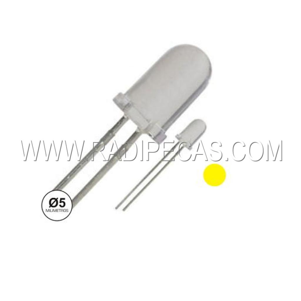 LL0510Y Led 5mm alto brilho amarelo