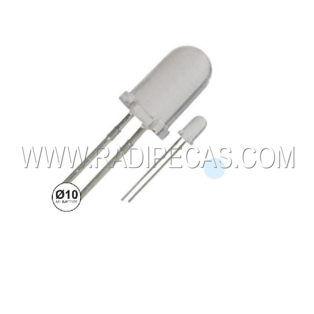 LL1010PW LED 10mm Branco frio alto brilho 25º 3,2vdc 20mah