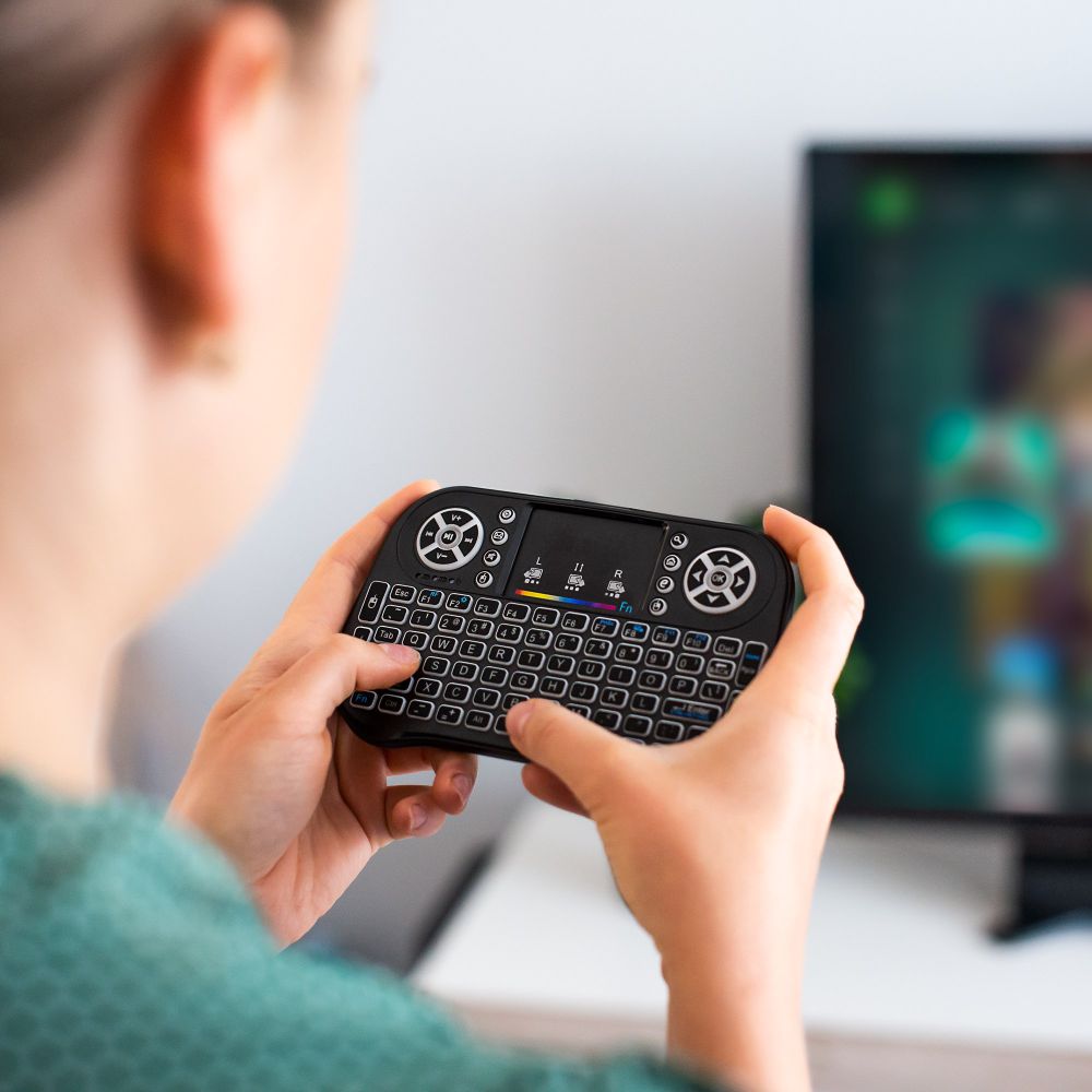 KOM0973 Teclado multimedia sem fio (2,4 GHz) c/ touchpad compativel Smart TV , Android... - Image 2