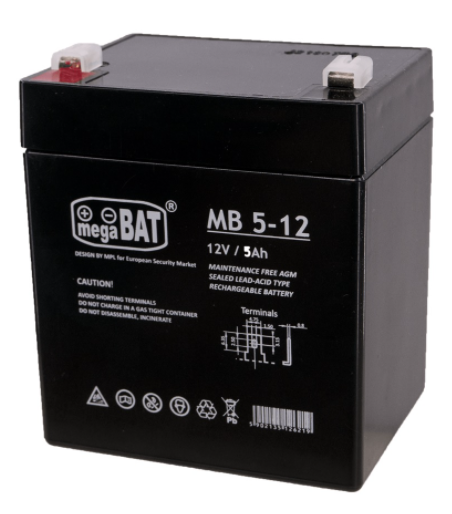 MB5-12 BATERIA 12V 5Ah 107x90x70