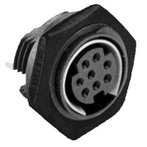 MD-80CV Conector Mini Din 8 pinos painel