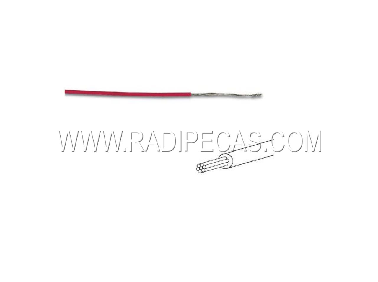 MOW5R FIO DE MONTAGEM 0,50mm ( 18x 0.193mm) VERMELHO