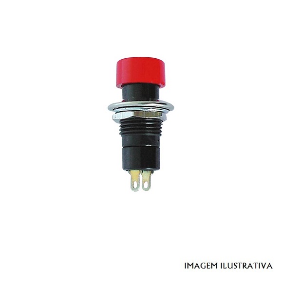 MS461C INTerruptor Pressão OFF/ON REDONDO 3A/125V - vermelho