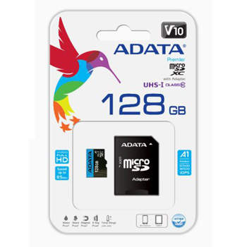 MSDXC128GUICL10 Cartão micro SD 128Gb CL10 c/ adaptador - ADATA -