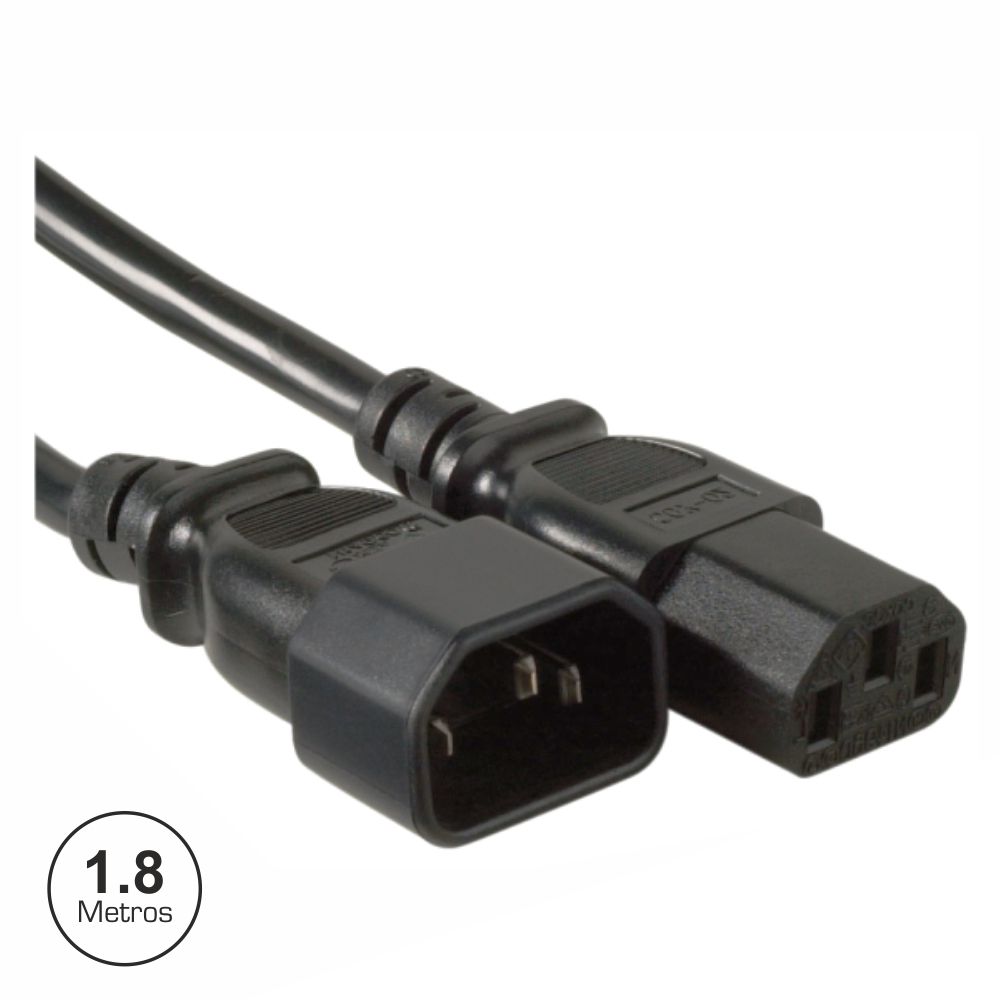 NET3B CABO ALIMENTAÇAO MACHO/FEMEA IEC COMPUTADOR 1.8m