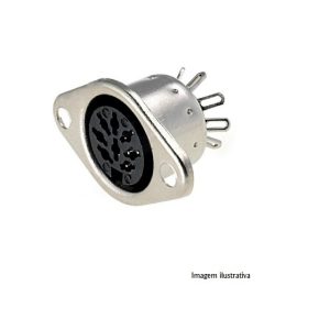 O25PA/8 FICHA DIN 8 PINOS FEMEA PAINEL