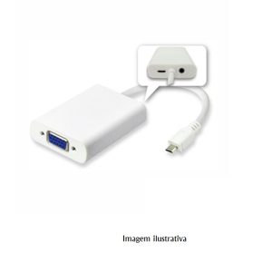 PK-USBCVGAA Cabo Adaptador USB-C 3.1/ VGA C/ Audio 1080p