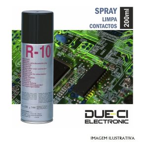 R-10 Spray 200ml limpa e proteje contactos da corrosão, humidade