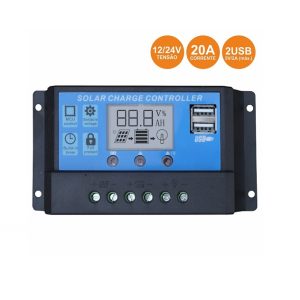 RPS20A/12-24USB Regulador Painel Fotovoltaico 20a 12/24Vdc 2x USB