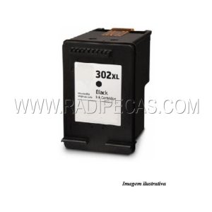 T302XL-REC-PRT Tinteiro reciclado preto = HP 302XL preto