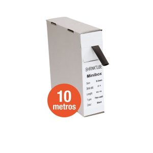 TER106 Caixa com 10mts manga retrátil preta 9.5mm