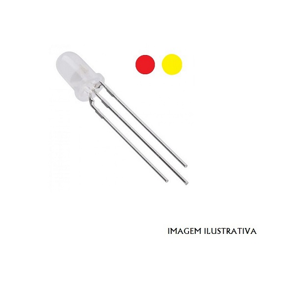 TLRY500 Led 5mm bicolor vermelho / amarelo