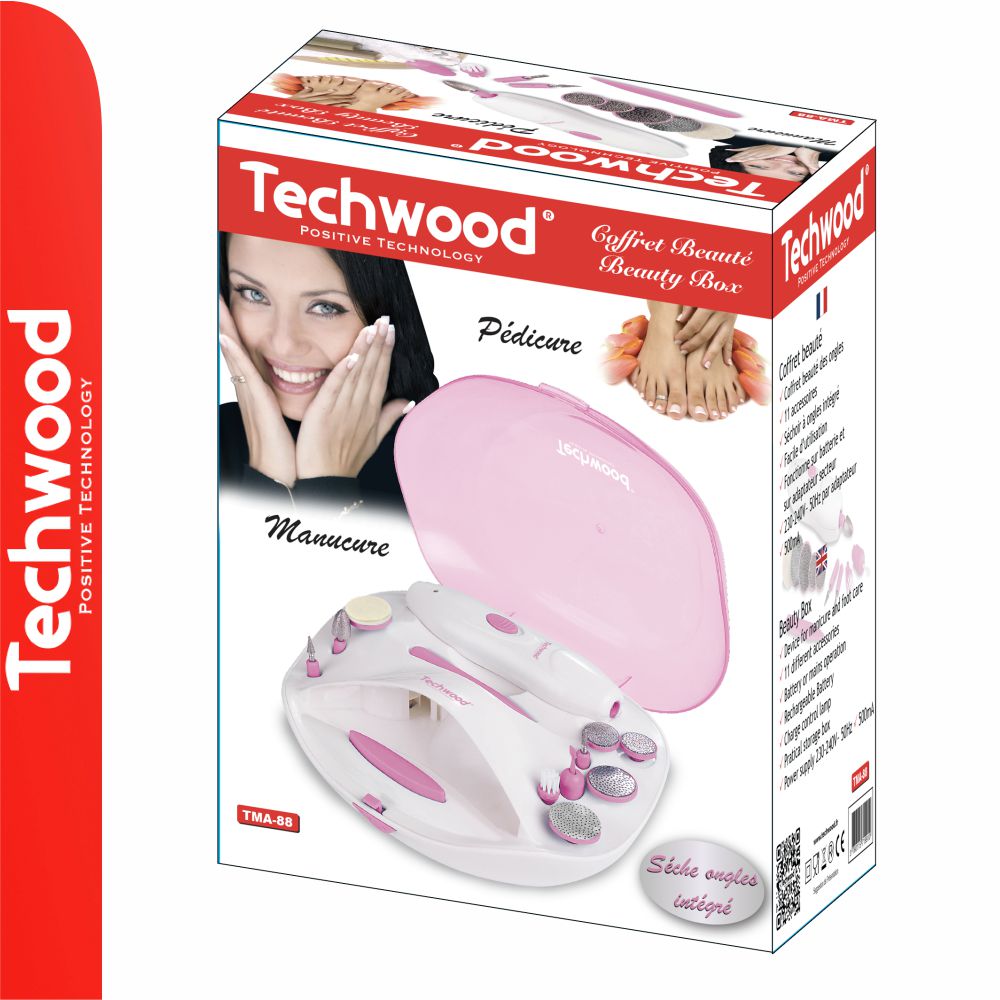 TMA-88 Conjunto de Manicure E Pedicure C/ 11 Acessórios TECHWOOD - Image 2