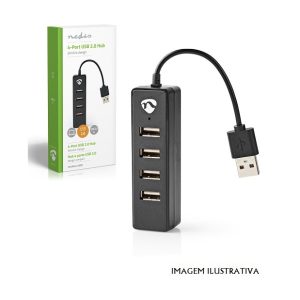 UHUBU2420BK Hub USB 4 Portas USB 2.0